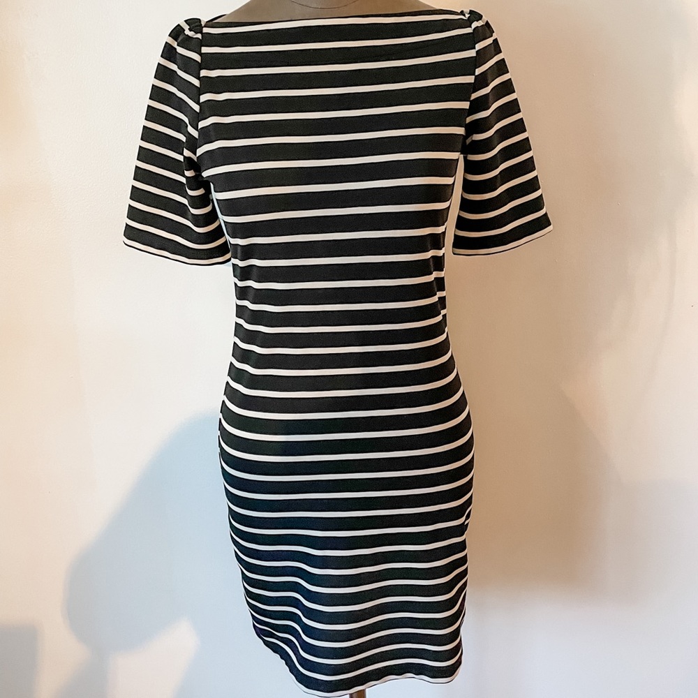 Alexander Wang Black and White/creme bodycon dress